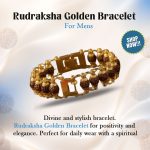Genuine Rudraksha Golden Capping Bracelet by Vaidik