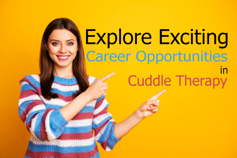 A professional and inviting illustration highlighting career opportunities in cuddle therapy, focusing on the increasing demand and potential growth in the UAE for 2025.