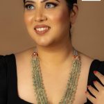 Discover the Grace of Green: The Verdant Prehnite Mani Layered Necklace by Aaruhi Jewels
