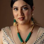 Aaruhi Jewels Presents: The Timeless Grace of the Green Golden Elegance Tassel Necklace